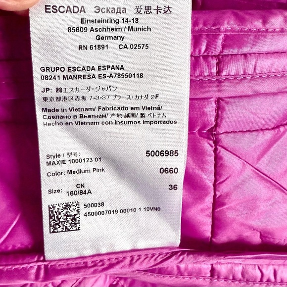 ESCADA Sport Ruffle Trim Lightweight Purple Pink Nylon Jacket Size S US 36 EU - Picture 13 of 15
